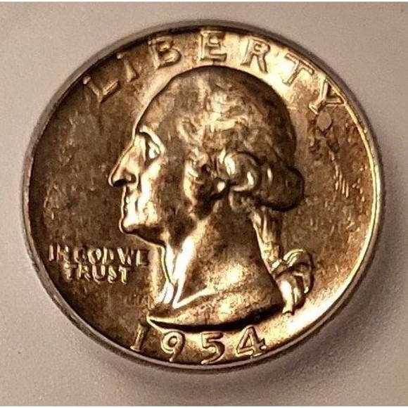 1954 Washington Quarter Unc MS66+ ICG Toning - Picture 3 of 4